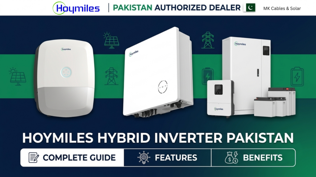 Discover Hoymiles Hybrid Inverters in Pakistan. Learn about battery backup, solar energy storage, efficiency, load shedding protection, and smart energy management.